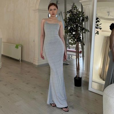 سبک اروپایی و آمریکایی زنانه تابستان جدید سکسی یک خط گردنبند پروانه سوختگی الگوی کمر لاغری لباس